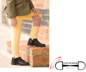 Sale: Equetech Junior Dinky Deluxe Jodhpurs Canary
