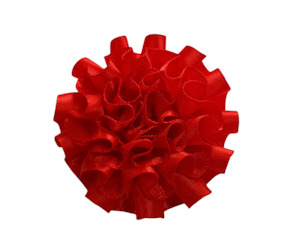 Lapels: Large Satin Fabric Lapel -Red