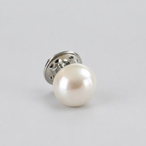Stock Tie Pins: Single Pearl Stock Pin