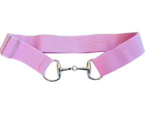 Snaffle Bit Elastic Belt- Pink