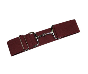 Sale: Snaffle Bit Elastic Belt- Plum