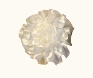 Lapels: Large Satin Fabric Lapel- White