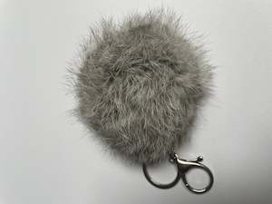 KEY RINGS POM POM - GREY