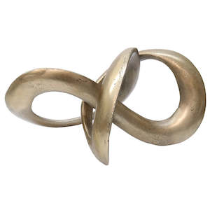 Home Decor: KNOT SCULPTURE - LE FORGE - ALUMINIUM RAW GOLD