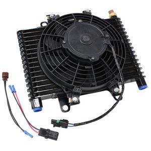 Oil Coolers: Aeroflow 13.5 x 9" Comp Trans Cooler with 120W Fan & Switch
