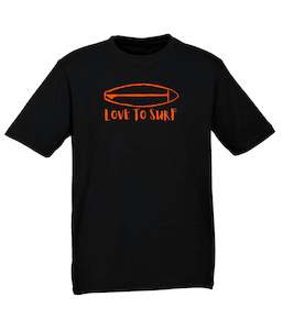 Whats The Tee: Tee - Love To Surf (Black)