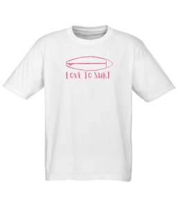 Tee - Love To Surf (White)