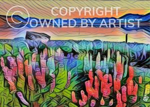 Posters Prints: Lakeside Lupins