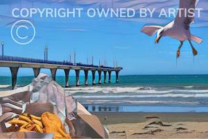 Posters Prints New Brighton: Fish & Chips To Takeaway