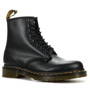 Womens Ankle Boots: Dr Martens 8 Eye 1460 Black Nappa