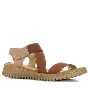 Womens Flat Sandals: Carlaverde CV755 Tan