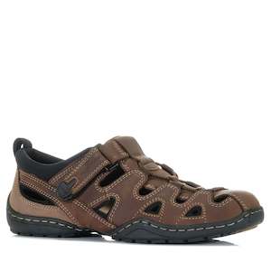 Mens Sandals: Hush Puppies Sentry Brown