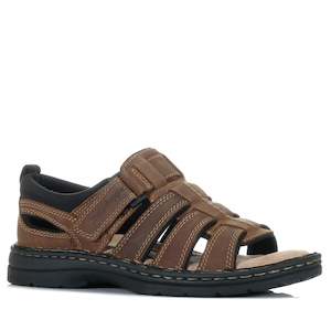 Mens Sandals: Hush Puppies Spartan Brown