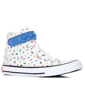 Youths Boots: Converse Chuck Taylor Kids 1v Polka-Doodle Hi White