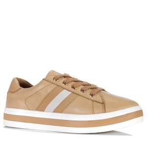 Womens Sale Sneakers: Alfie & Evie Pepe Camel/Camel Multi Stripe