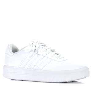 Womens Sale Sneakers: Adidas Court Platform White/White/Black