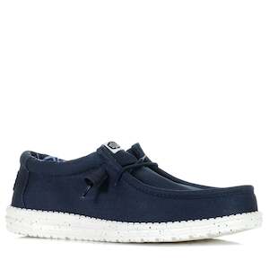 Mens Sale Shoes: Hey Dude Mens Wally Stretch Canvas Navy