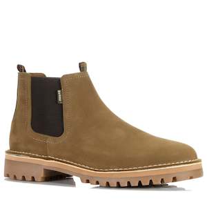 Unisex Boots: Barbour Abel Chelsea Taupe Nubuck