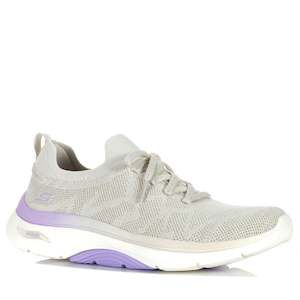 Womens Sale Shoes: Skechers GOwalk Arch Fit 2.0 - Bel 125320 Natural/Purple