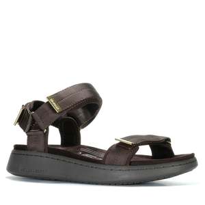 Woden: Woden Line Sandal Chocolate