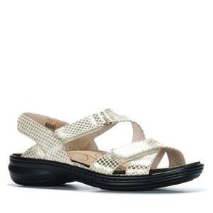 Womens Sandals: Cassini Mando Gold Squares