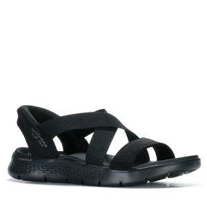 Womens Sandals: Skechers Go Walk Flex Sandal Glimmer Up Black 141489