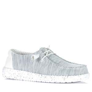 Hey Dude: Hey Dude Womens Wendy Stretch Mesh Stone White