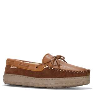 Mens Slippers: Tamarac Deerskin Mocc Fleece Allspice/Antique
