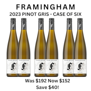 Special Release Packs: 2023 Framingham Pinot Gris - Case of Six - Save $40