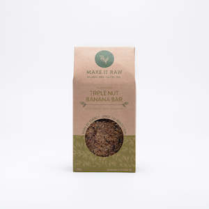 Sweet Treats: Make it Raw triple nut banana bar, made in North Canterbury, Aotearoa