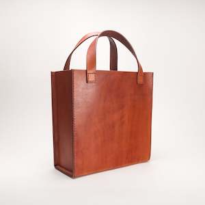 Bags Wallets Belts: Leather carry bag by Peter O'Brien made in Ōtautahi, Aotearoa, two colours