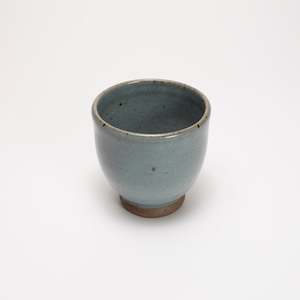 Under 50: Footed cup by Driving Creek Pottery made in the Coromandel, Aotearoa, two colours
