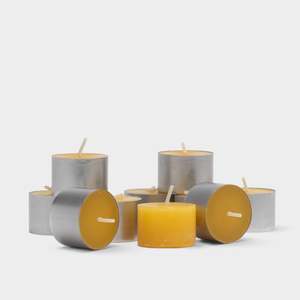 All: Beeswax tealight candles by National Candles made in Wellington, Aotearoa