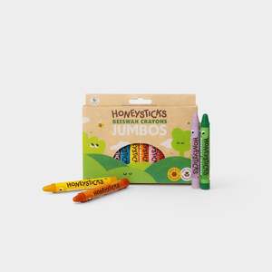 Kids: Jumbo beeswax crayons 12pk by Honeysticks made in Auckland, New Zealand