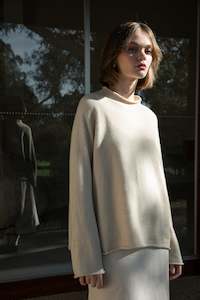 Knits Sweaters: Eclipse Knit - Creme