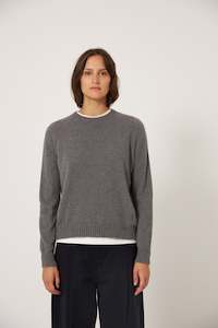 Knits Sweaters: Nimbus Raglan Knit - Granite