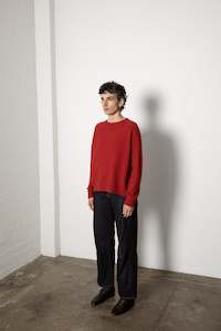 Knits Sweaters: Nimbus Raglan Knit - Poppy Red