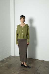 Cardigans 1: Doll's Reversible Cardigan - Peridot Green