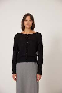 Cardigans 1: Fleur cardigan - Black