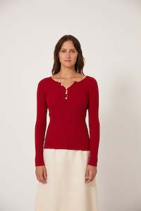 Tops Vests: Form Top - Cherry