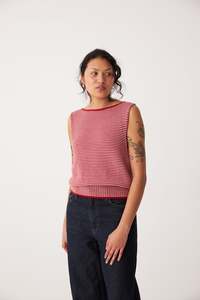 Products: Striped Star Vest - Cherry and Creme
