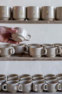 Ceramic Cup: Frank's Stackable Ceramic Mug