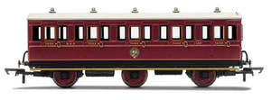 Carriages: Hornby NBR, 6 Wheel Coach, 3rd Class, Fitted Lights, 1169 - Era 2