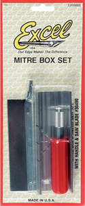 Excel Hobby Knifes Tools: Excel Mitre Box & Razor Saw Set
