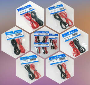 Connectors Plugs Wire: Dual Sky 12AWG flexible silicon wire, red x 1m, black x 1m