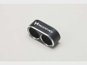 Connectors Plugs Wire: Yokomo Chamfered Wire Guide (Black/2 holes) for 12 Gauge