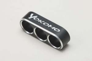 Yokomo Chamfered Wire Guide (Black/3 holes) for 12 Gauge