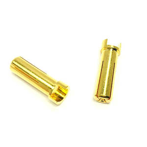 Connectors Plugs Wire: Team Trinity 4mm Gold Bullet Connectors (1 pair)