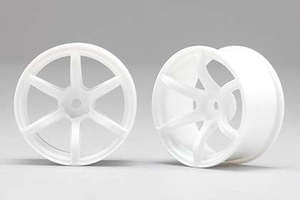 Drift Tyres: Yokomo RP-6213W6 RP 6mm Offset 6spoke Zero1 (White)