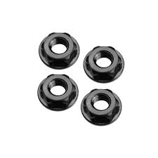 Wheel Nuts: TLR 4mm Low Profile Serrated Nuts (4)